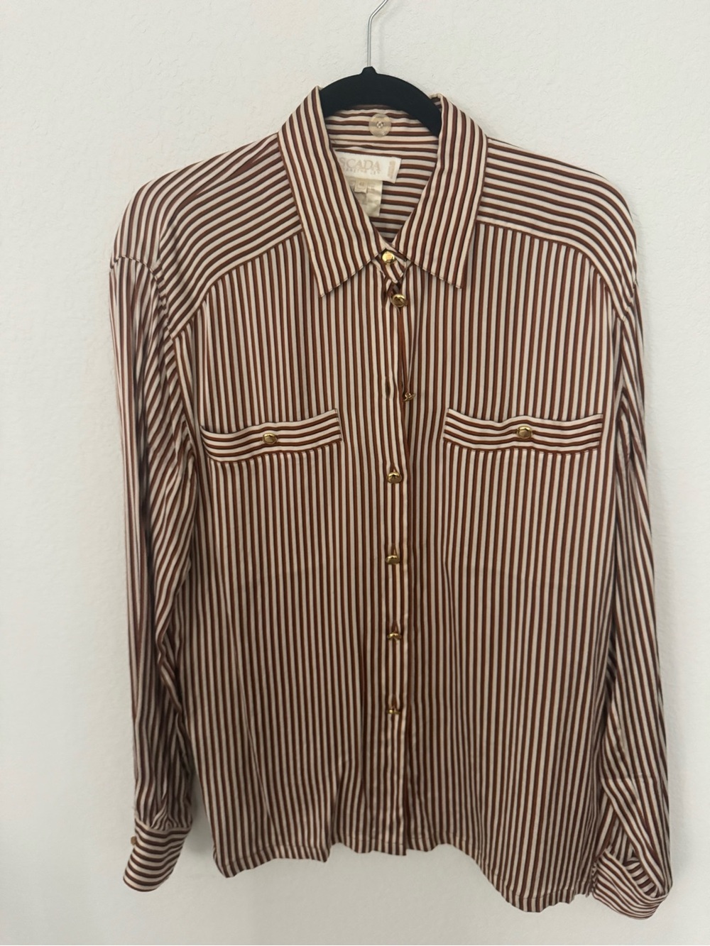 vintage Escada silk striped blouse